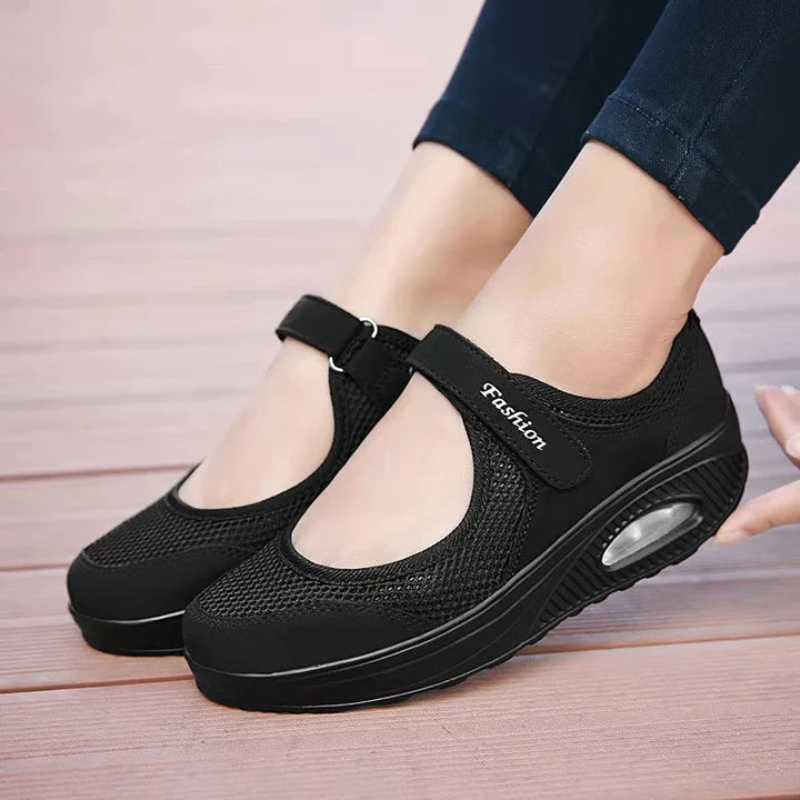 【30% OFF】Egyszínű Mesh egyetlen cipő