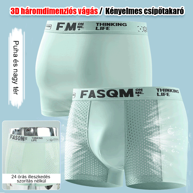 🔥🔥【6 db】👍🩲 Férfi Ice Silk légáteresztő hálós boxernadrág