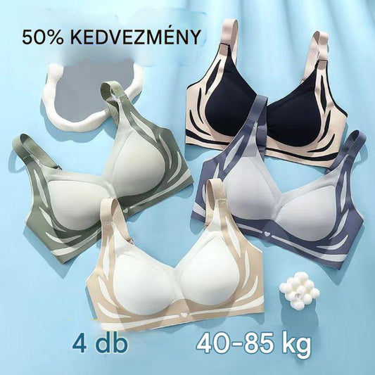 😍【4 darab】Női egyrészes vezeték nélküli melltartó❤️【40-85kg】