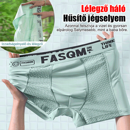 🔥🔥【6 db】👍🩲 Férfi Ice Silk légáteresztő hálós boxernadrág