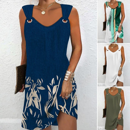 🔥🔥【Forró eladó】👗👗Új tavaszi és nyári ujjatlan ruha V-nyakú