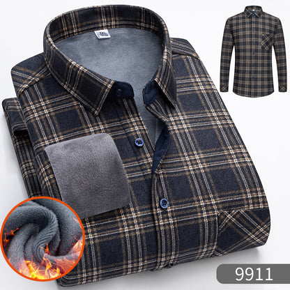 👔【L-5XL】Ciepła koszula biznesowa z długim rękawem na jesień i zimę