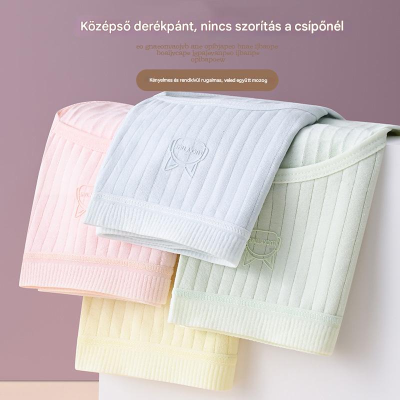 💓(7db) Utolsó nap 50% kedvezménnyel-- Női egyszerű és fejlett antibakteriális fehérnemű magas derékkal, 35-90kg súlyú nők számára-U