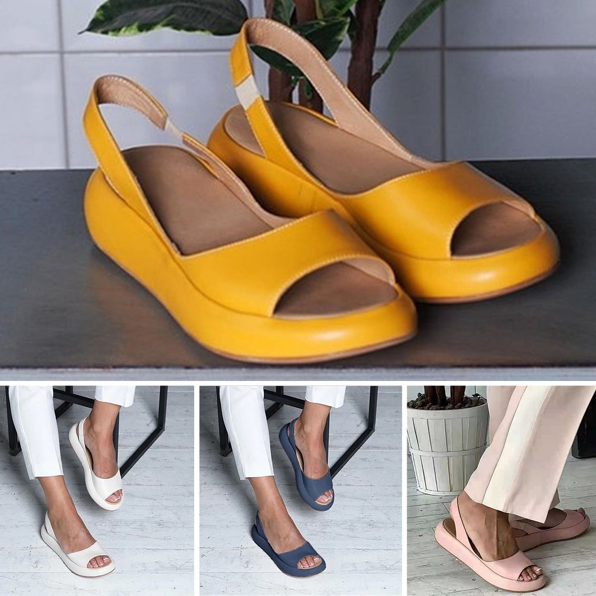 🔥👡【35-43 méret】Női kényelmes, vastag talpú korrekciós szandál ✅ Utánvét lehetséges ✅ Két darab vásárlása esetén 30% kedvezmény