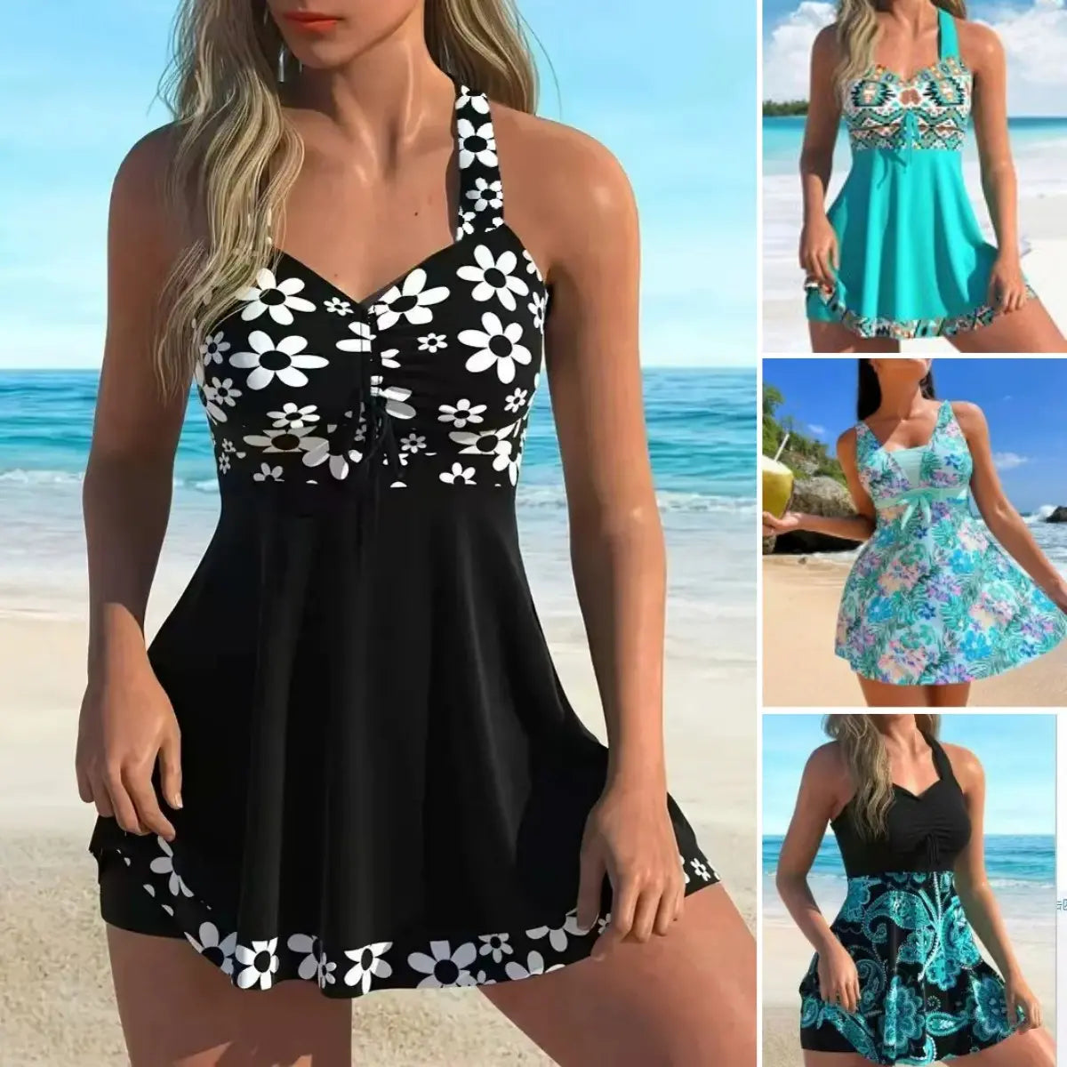🏖️👙【S-6XL】Stílusos plus size mintás fürdőruha