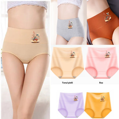 💖Utolsó nap 50% kedvezmény - 【Vásároljon 3-ot, kapjon 3-ot ingyen】Tiszta pamut magas derekú, plus size csípőemelő bugyi [40-100kg]