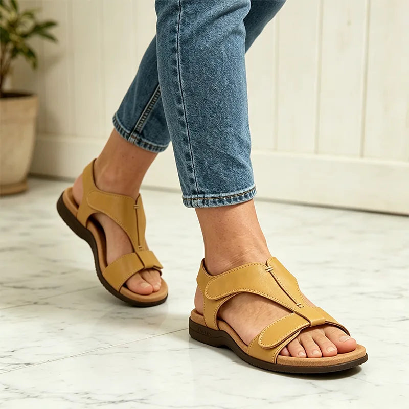 ✨ Puha valódi bőr női szandál vastag talppal – kényelem és stílus egyben! 👡