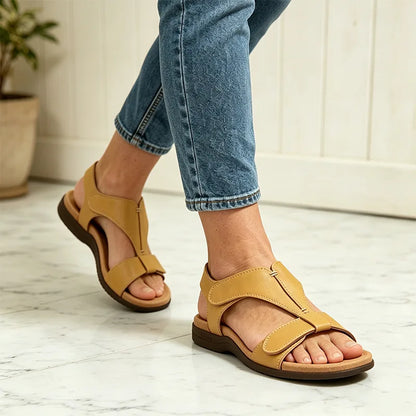 ✨ Puha valódi bőr női szandál vastag talppal – kényelem és stílus egyben! 👡