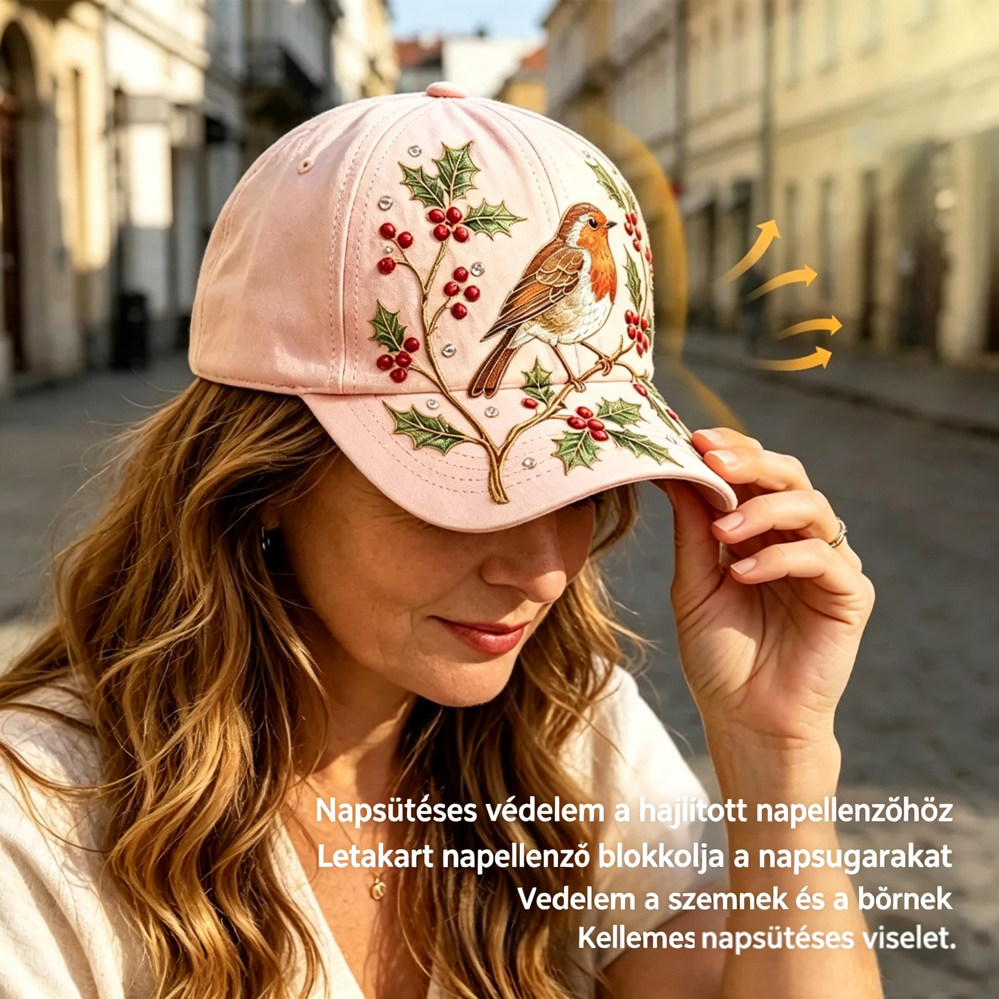 🧢Divatos prémium sapka 3D hímzéssel, napvédelemmel és árnyékolással