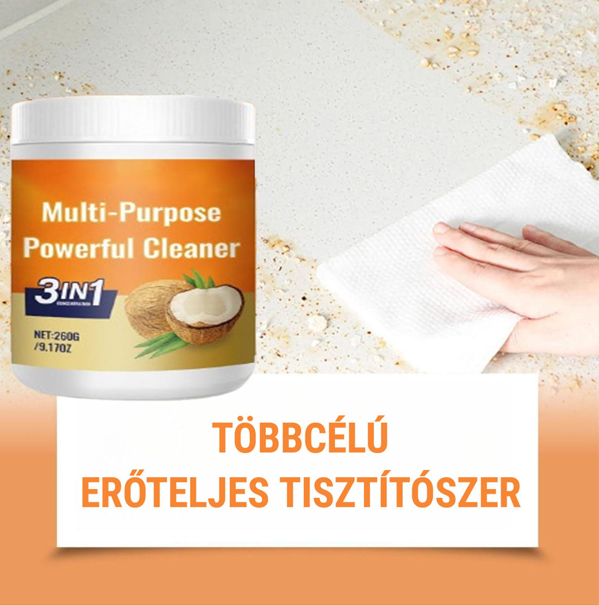 【Vásárolj 1-et, és kapsz még 1-et ajándékba】Multifunkciós háztartási tisztítókrém olaj, rozsda és vízkő eltávolítására. -