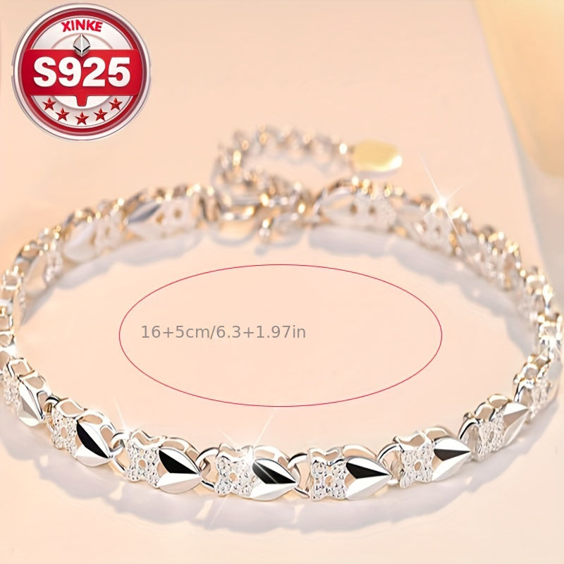 😀👉【¡Compra uno y llévate otro gratis!】💖🍀Nueva pulsera de trébol de cuatro hojas en plata de ley 925, elegante y con estilo