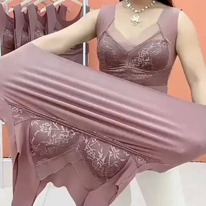 🔥【3 szt.】❤️【40-100kg】Jesienno-zimowa bielizna z aksamitnej koronki gęsiej, piękne plecy, zbierające dodatkowe piersi, zapobiegające zwiotczeniu piersi ✅【Zalecenie lekarza】