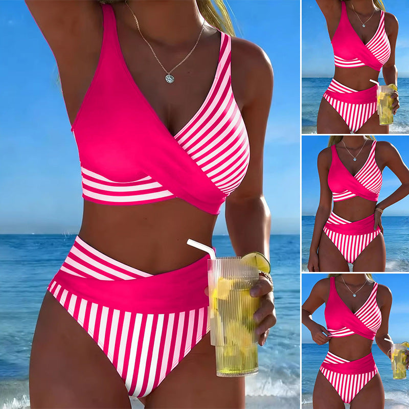 🏖️【40-100kg】🤩 Új mintás fürdőruha szett, gyorsan száradó és légáteresztő anyag, testhezálló és stílusos