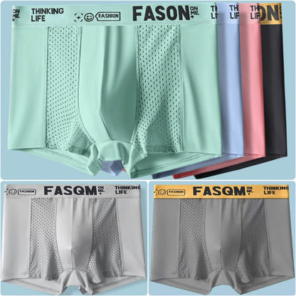 🔥【6 db】Férfi Air Mesh jégselyem boxer, rugalmas, kényelmes és légáteresztő