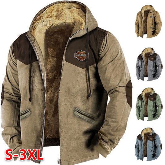 ❄️🧥Časově omezená 50% sleva【M-5XL】Módní pánské podzimní a zimní bundy volné, zesílené a sametové