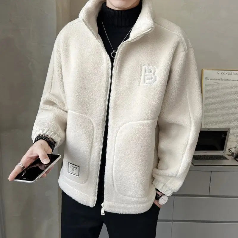 🎄🎄【L-6XL】Χειμερινό μπουφάν fleece, βαμβακερό μπουφάν, βαμβακερό παχύρρευστο μπουφάν από μαλλί αρνιού, ζεστό μπουφάν