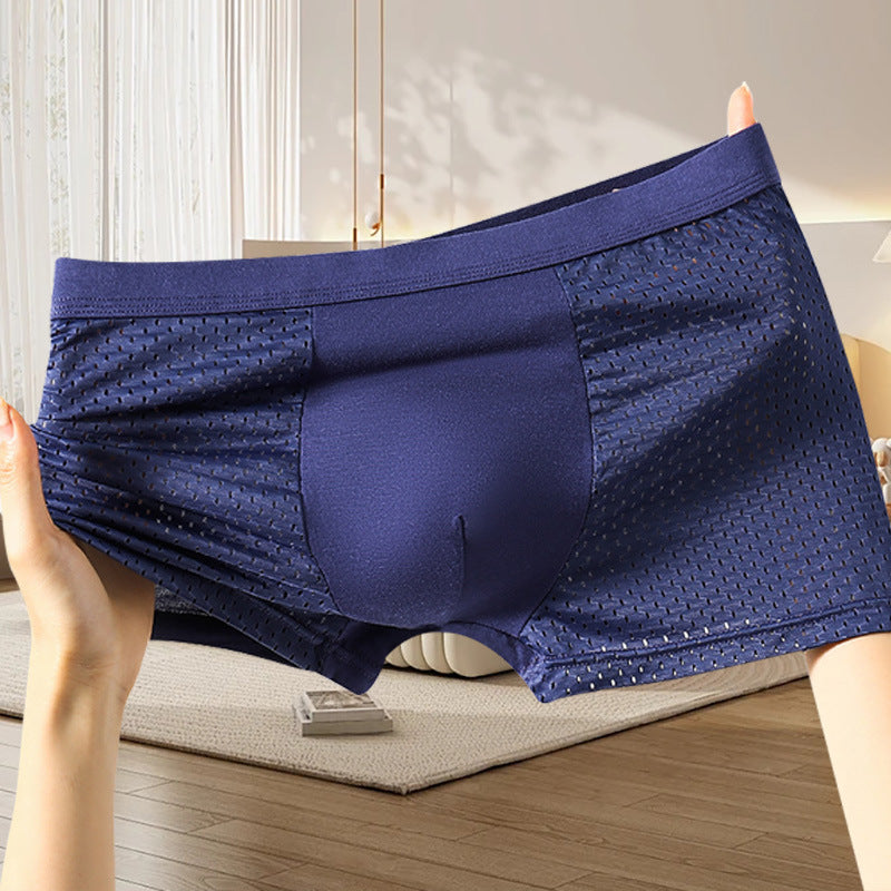🔥【4 darabos】🧊Légzős és kényelmes férfi hálós boxeralsó