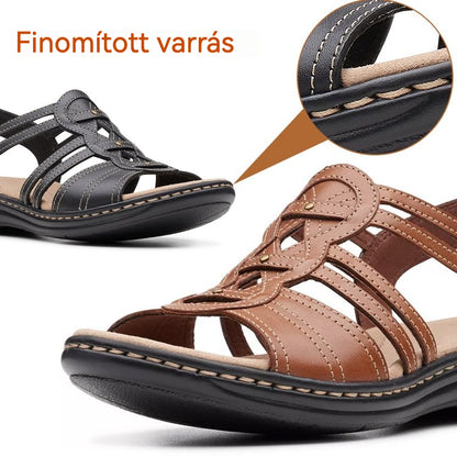 ☀️👡 【35-43】Női puha és kényelmes, lapos talpú bőr utcai szandál