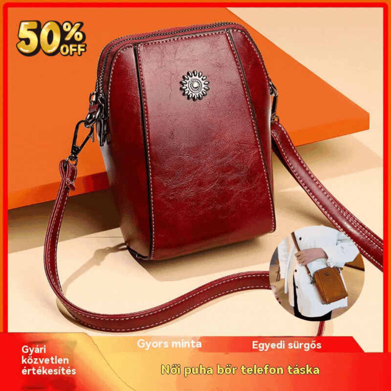 🔥👜【Időben korlátozott promóció -50%】💖Új mini multifunkcionális divatos valódi bőr válltáska 2026