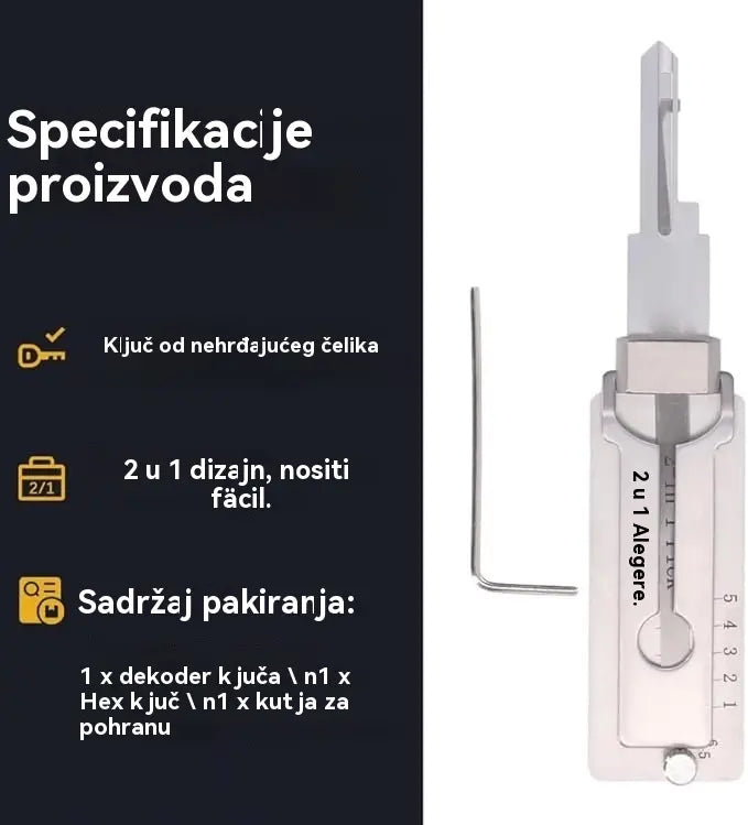 🔐🔑 49% kedvezmény🔥Rozsdamentes acél kulcsdekóder