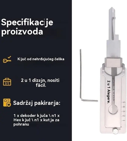 🔐🔑 49% kedvezmény🔥Rozsdamentes acél kulcsdekóder