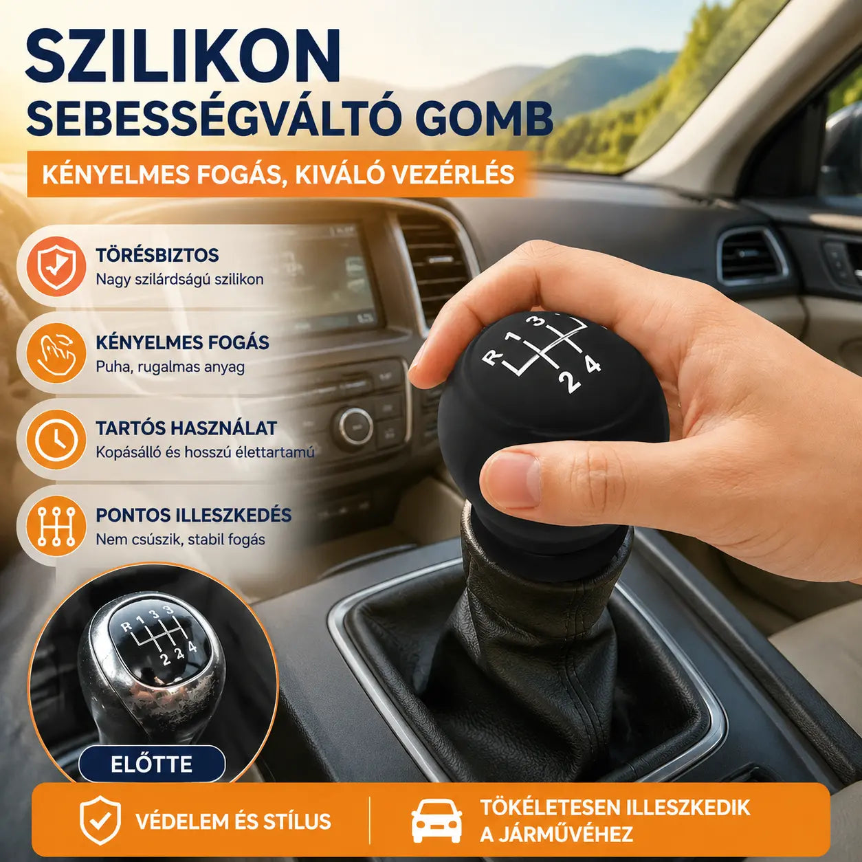 5 darab 8400 Ft✨ Adj új külsőt autódnak ezzel a szilikon sebességváltó borítással 🚘