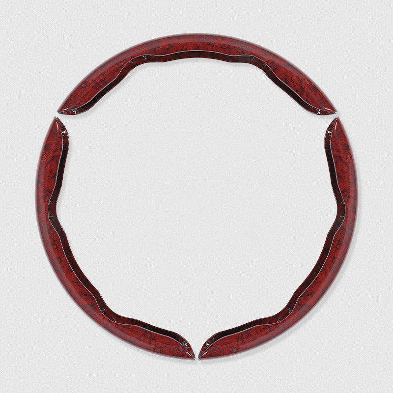 🔥【45% OFF】【1 db 3 darabos készlet】Csúszásgátló fa szemcsés autókormányburkolat