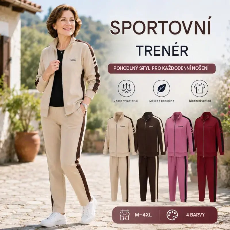 🔥【50% sleva】🔥【M-5XL】【Bunda + kalhoty】😍 Nová podzimní sada ležérního sportovního oblečení, plus size