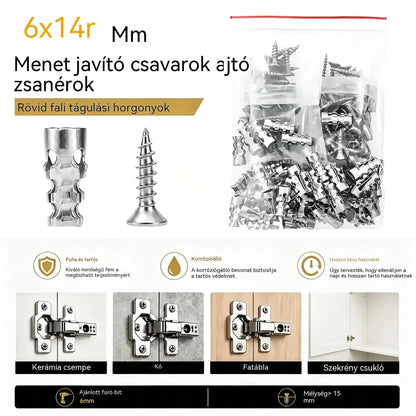 【🔥100 szett akciósan】🧰⚒️ Bútorjavítás, rövid tágulási csavarok, kő/csempe/szekrénypántok javítása és szerelése.