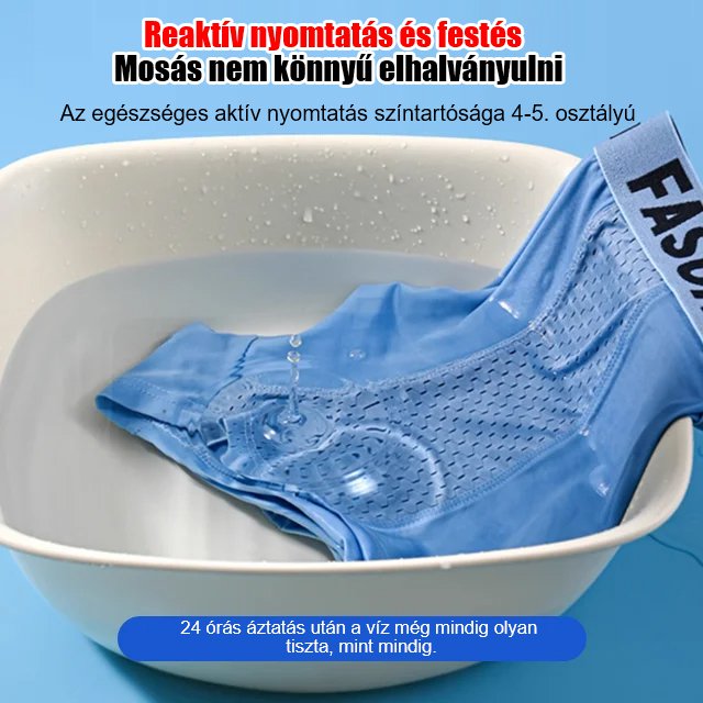 (6) Férfi jégselyem boxer rövidnadrág légáteresztő hálóval