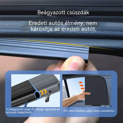 【4 db-os készlet】csúszósínes autós napellenző függöny hőszigetelő funkcióval
