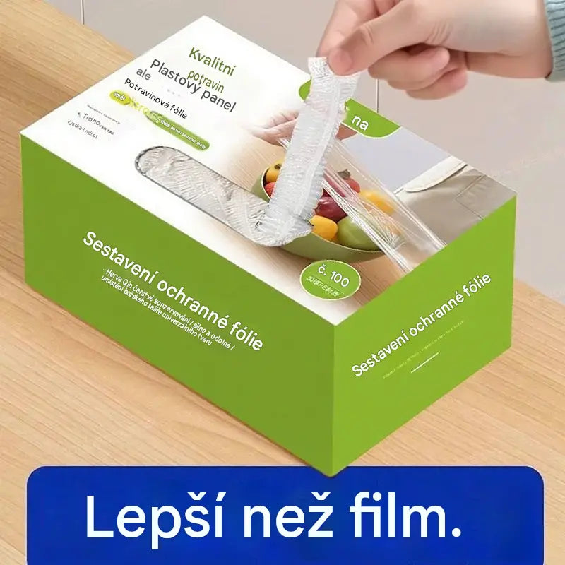 Velmi silné, balení 4 krabic (400 kusů) – 750 Kč – Antibakteriální elastické obaly na potraviny; jednorázové sáčky na potraviny, vhodné do kuchyně nebo lednice.