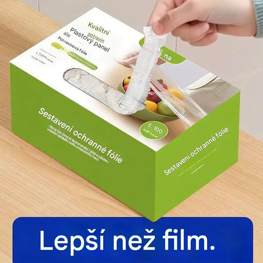 Velmi silné, balení 4 krabic (400 kusů) – 750 Kč – Antibakteriální elastické obaly na potraviny; jednorázové sáčky na potraviny, vhodné do kuchyně nebo lednice.