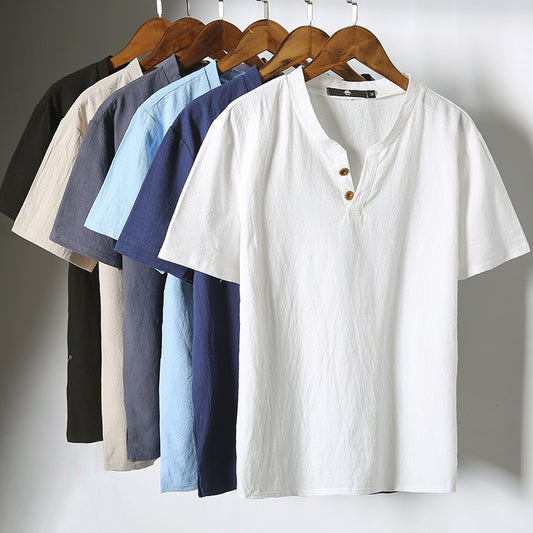 【M-5XL】Férfi plus size japán stílusú ing lenvászonból