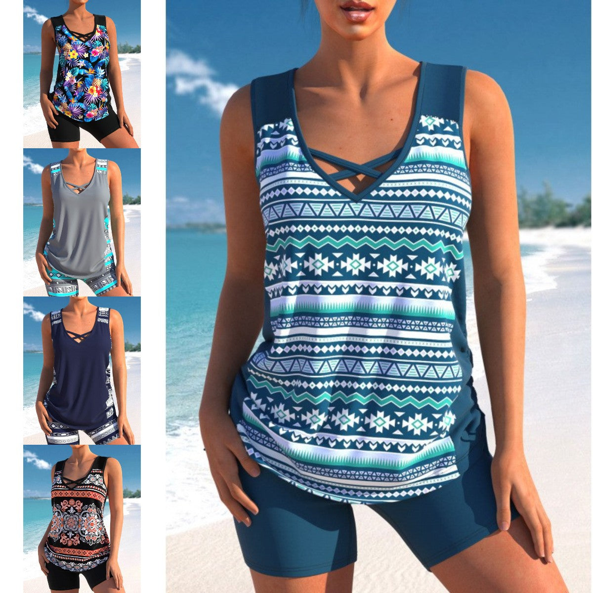 👙【S-5XL】Kétrészes sport fürdőruha nőknek