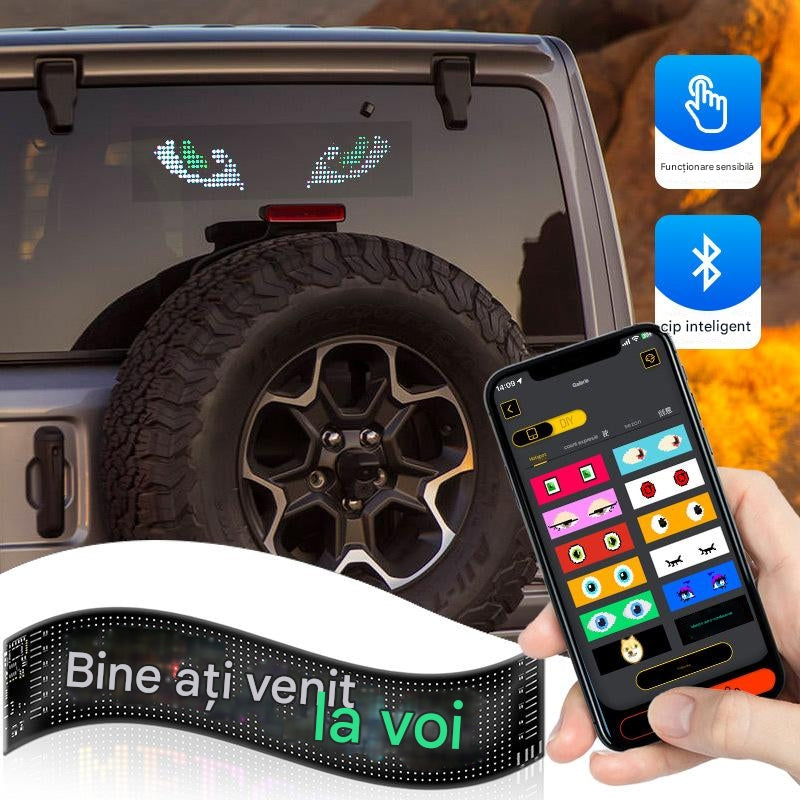 💡🎫【70*173mm】 Ultra vékony és rugalmas puha LED autós kijelző