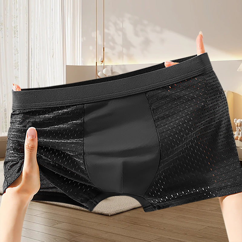 🔥【4 darabos】🧊Légzős és kényelmes férfi hálós boxeralsó
