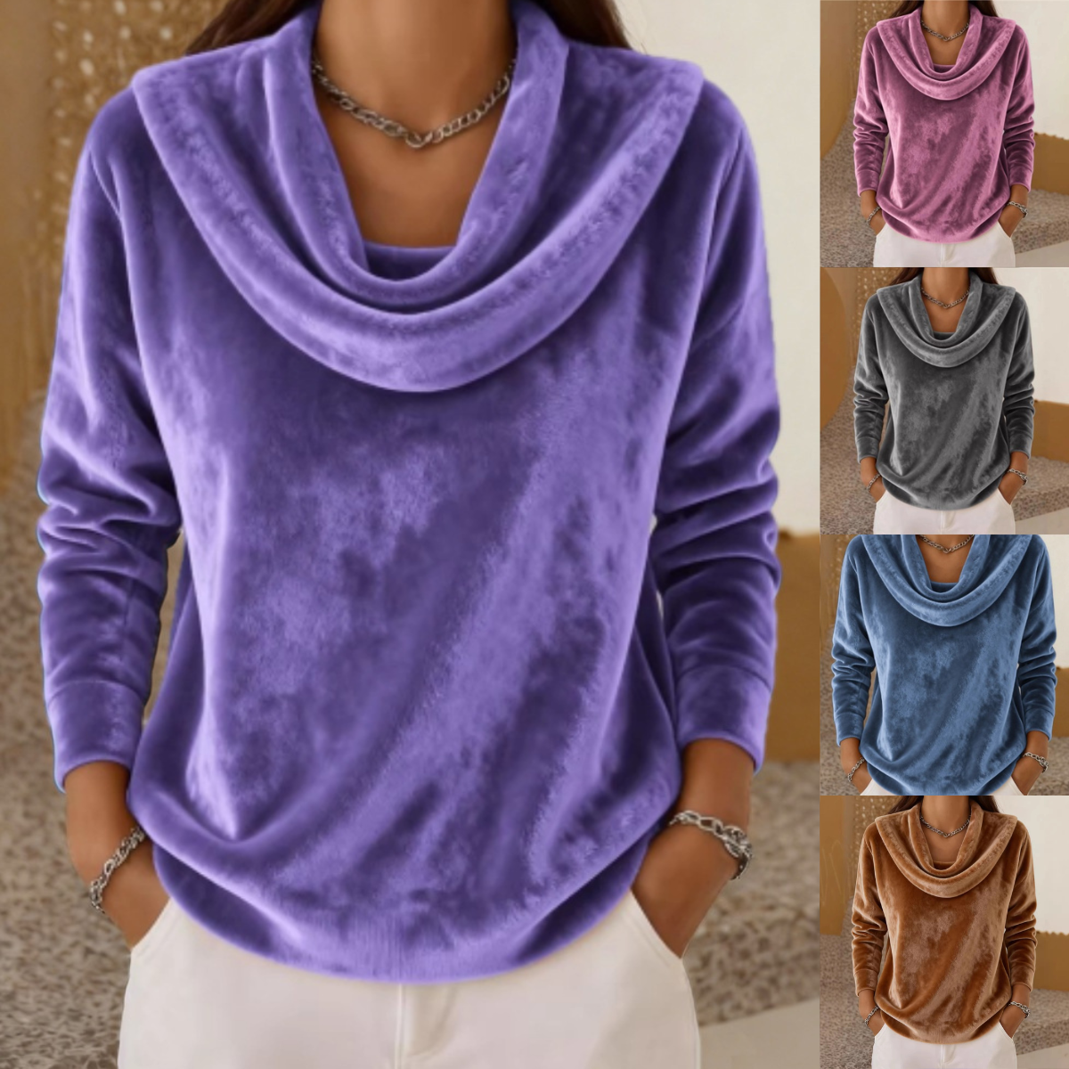 🔥❤️ 【S–3XL】Nowa, casualowa, luźna bluza polarowa z długim rękawem