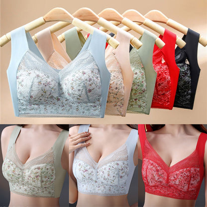 🔥【3-os csomag】 [40kg-100kg]💕🎁Nagy méretű Ice Silk varrat nélküli, légáteresztő, állítható melltartó