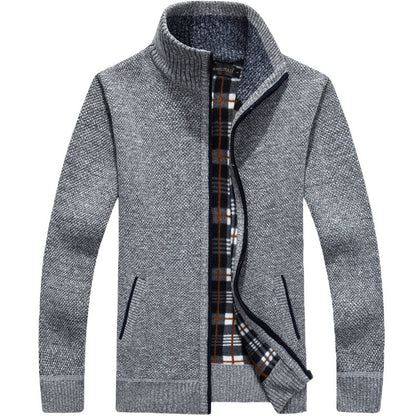 🔥【M-4XL】Férfi bő pulóver, magas gallérú cipzáras dzseki❤️【45-105 kg】