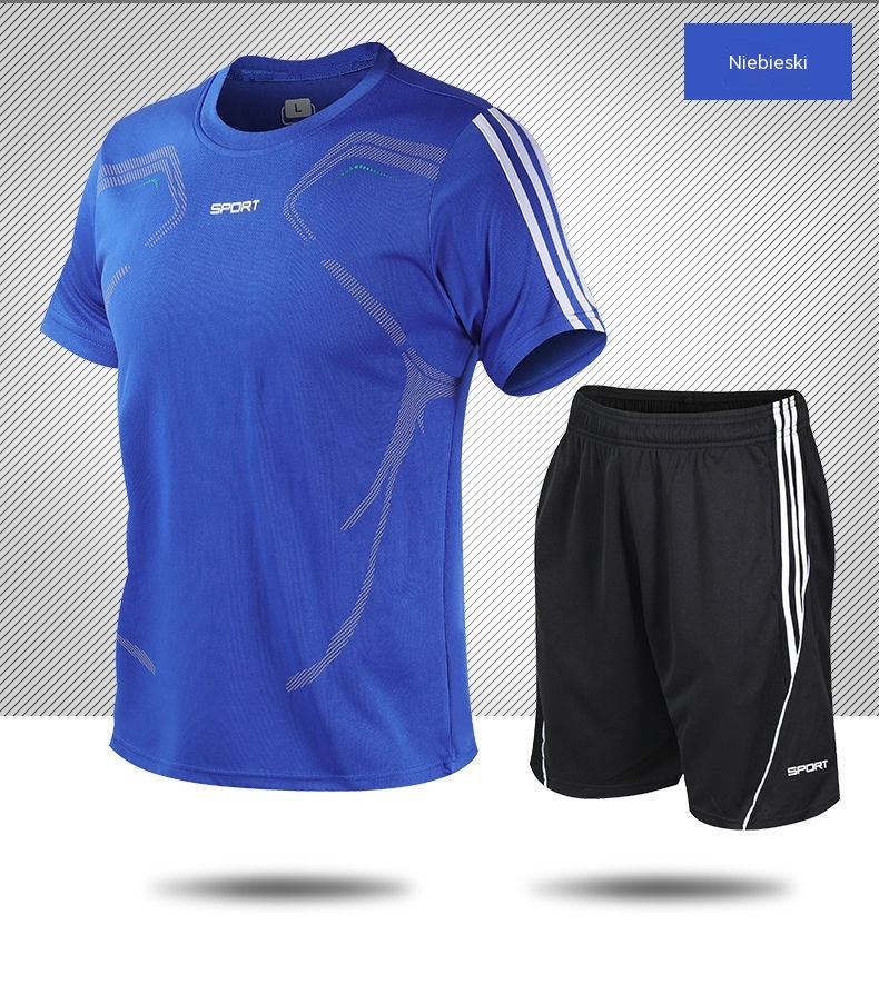 【L-5XL】Férfi nyári sport szett - rövid ujjú póló és rövidnadrág; laza, hétköznapi stílus, plus size, modern dizájn