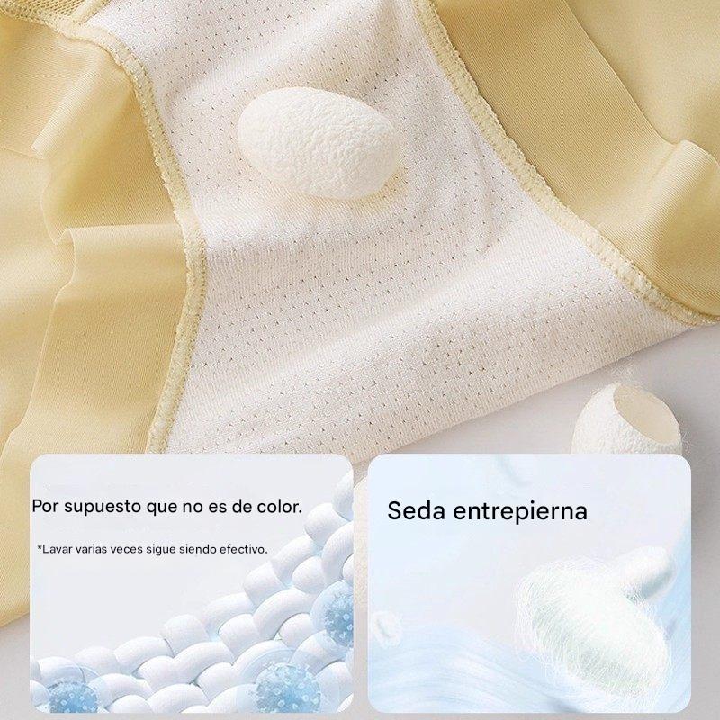 🔥50% de descuento🩲【Paquete de 6】 - Ropa interior antibacteriana de cintura alta para control de abdomen
