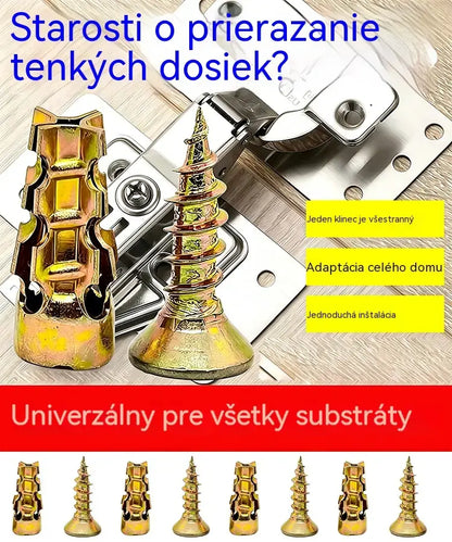 【🔥100 szett akciósan】🧰⚒️ Bútorjavítás, rövid tágulási csavarok, kő/csempe/szekrénypántok javítása és szerelése.