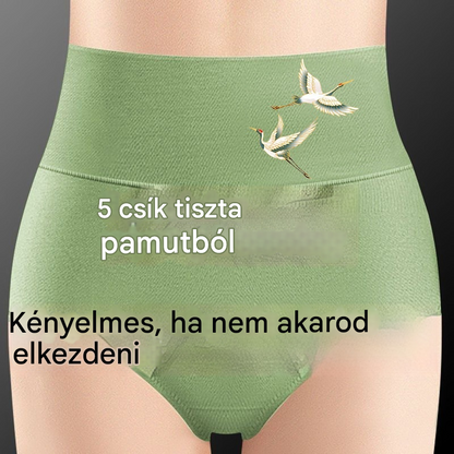 💖Az 50%-os kedvezmény utolsó napja – 【Vásárolj 3-at, és 3-at kapsz ajándékba】Magas derekú, fenékemelő, kiváló minőségű pamutból✨️ (45–105 kg)