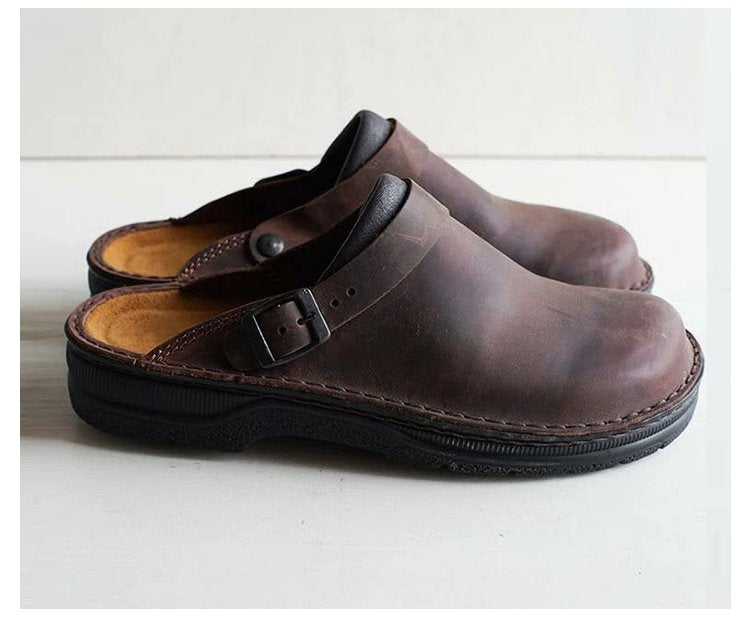 🚩😎 [38–48] 【Bestsellery premium】Wysokiej jakości, wygodne i lekkie skórzane kapcie męskie