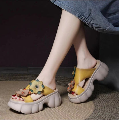 👡【35-40】Retro kožne sandale s platformom iz 2025.