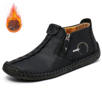 Oferta por tiempo limitado 🥾 Botas Dr. Martens para hombre, piel auténtica hecha a mano (tallas 38-48), con forro de felpa y cremallera: cálidas, cómodas y elegantes.