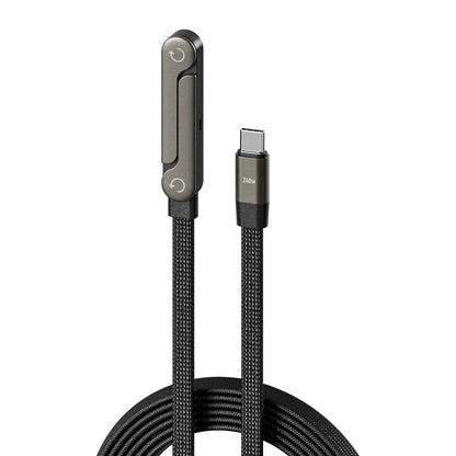 🔥Kup 1, a drugi dostaniesz gratis!🔥⚡Kabel do szybkiego ładowania 2 w 1 z regulowanym uchwytem na telefon🔋