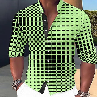 🔥👔【S-6XL】Pamut nyomott férfi ing