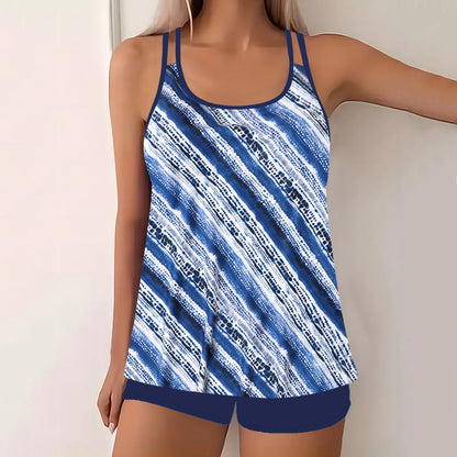【S-5XL】Nyári, kétrészes fürdőruha szett plus size nőknek, laza szabású, tökéletes nyaraláshoz.